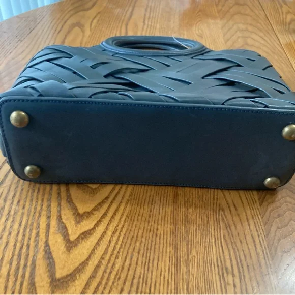 Anthropologie woven leather satchel purse - Picture 3 of 3